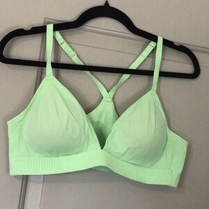 Athleta Green Triangle Bra Intimates Collection